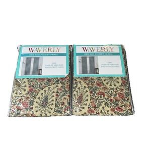 Waverly PAISLEY VERVEINE SPRING Certains 100% Cotton 52in X 84in 2‎ Panels NEW